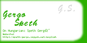 gergo speth business card
